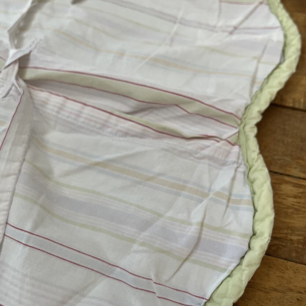 Pottery Barn Kids Quilted Pillow Sham Standard Floral Patchwork Tie Back - Picture 6 of 12